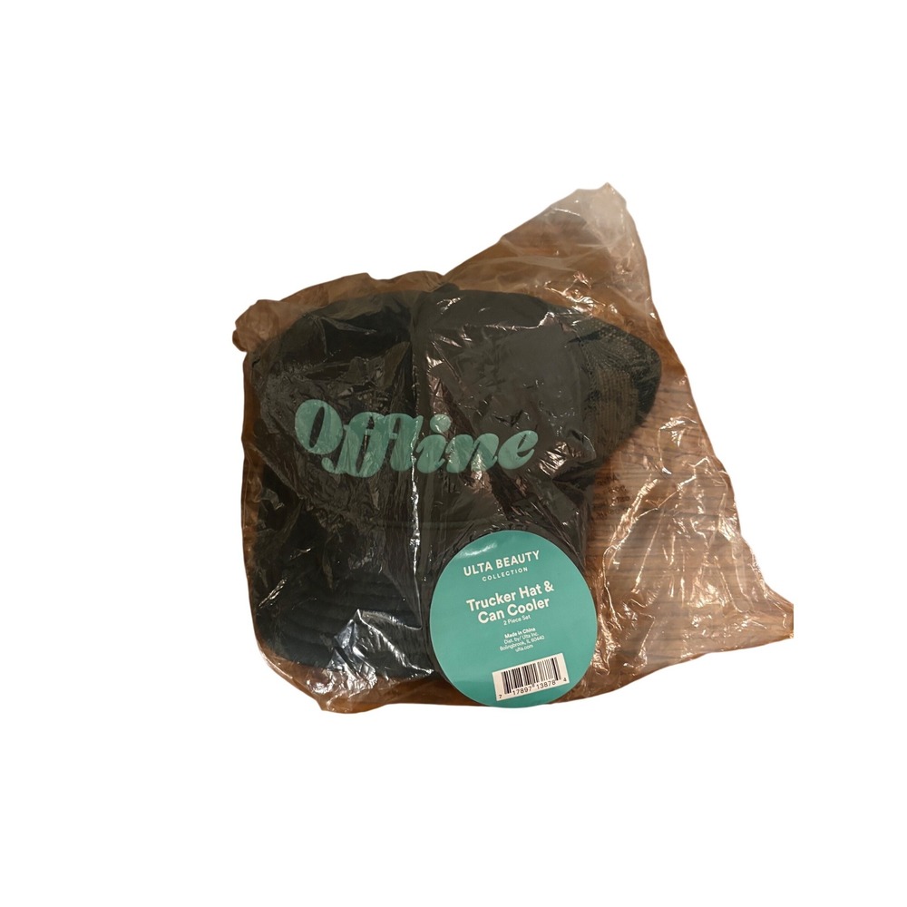 Ulta Beauty Collection Offline Trucker Hat Can Cooler NEW Green‎